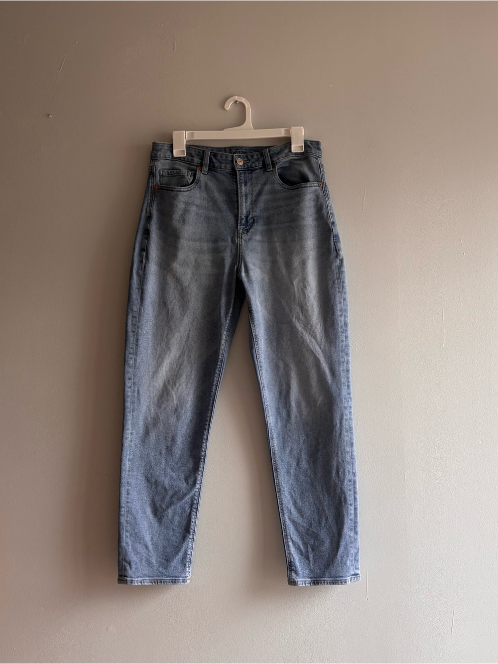 American Eagle Outfitters Mom Jeans Blue Wash Stretch Denim Womens Size 6